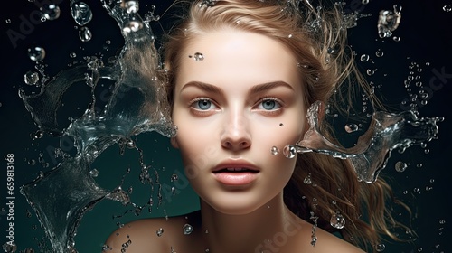 Skin repair with collagen serum splash