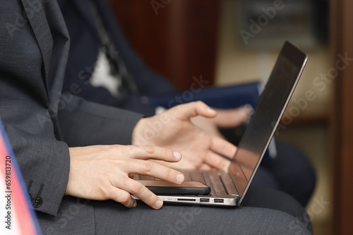 businessman using laptop