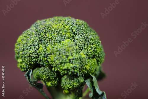 Canvas Print Broccoli on brown background