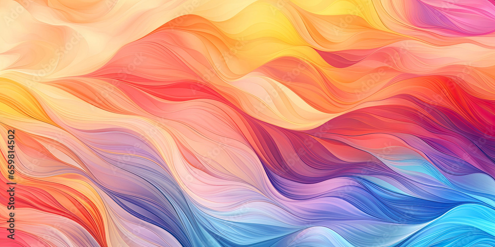 Flowing wave background in pastel colors