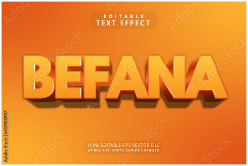 Befana editable text effect 3 dimension emboss modern style
