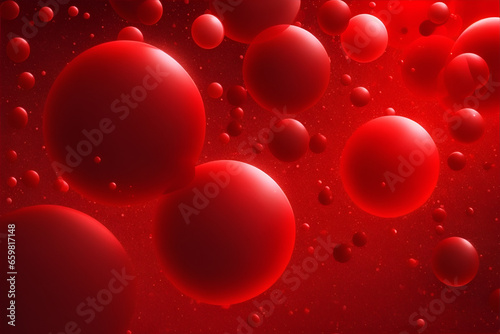 Red bubbles abstract background