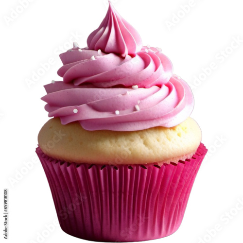 Delicious pink cupcake