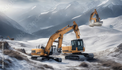 Winter Excavation in the Mountainous Terrain