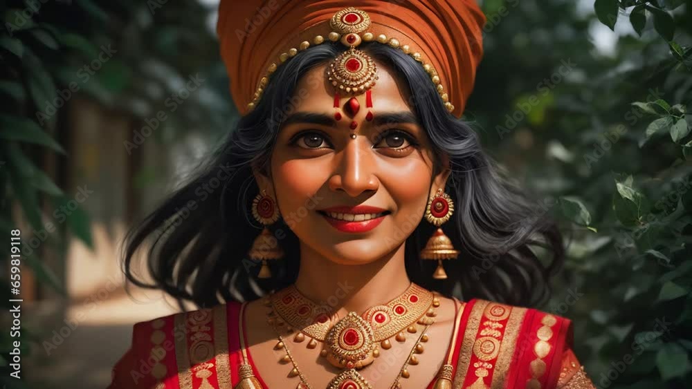 Happy smiling beautiful Hindu woman Happy smiling beautiful Hindu woman