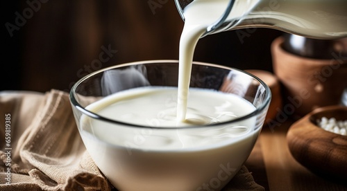 glass of milk, pouring milk into glass, cup of milk on the table, glass of milk on dark background, pouring milk