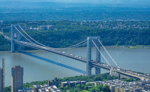 Aerial view of George Washington Bridge in New York