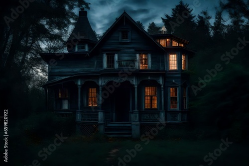 haunted house in the forest © Sana