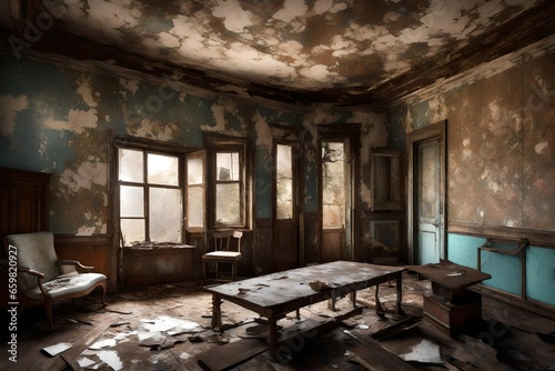 interior of an abandoned house