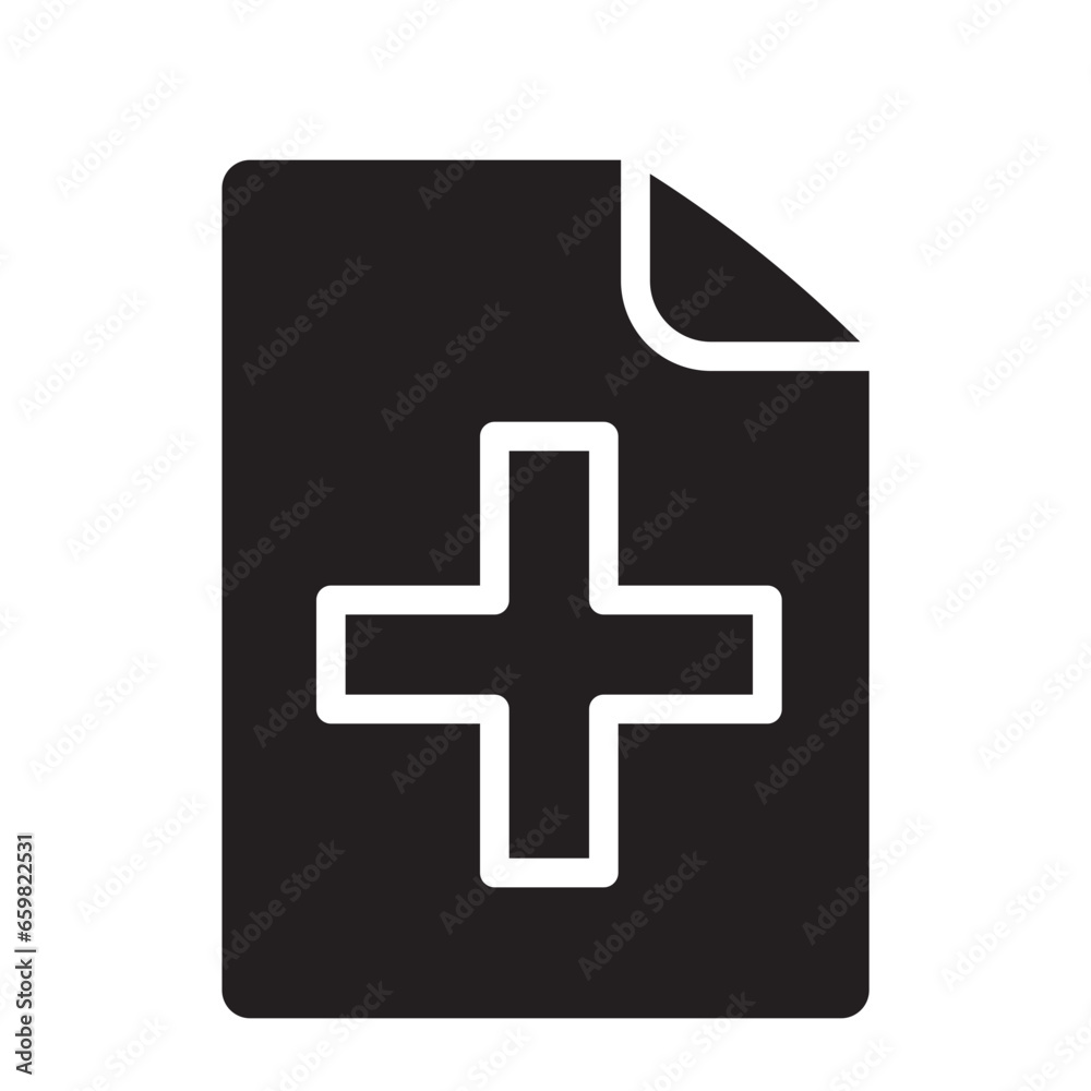 Fototapeta premium Document File Icon Solid Icon