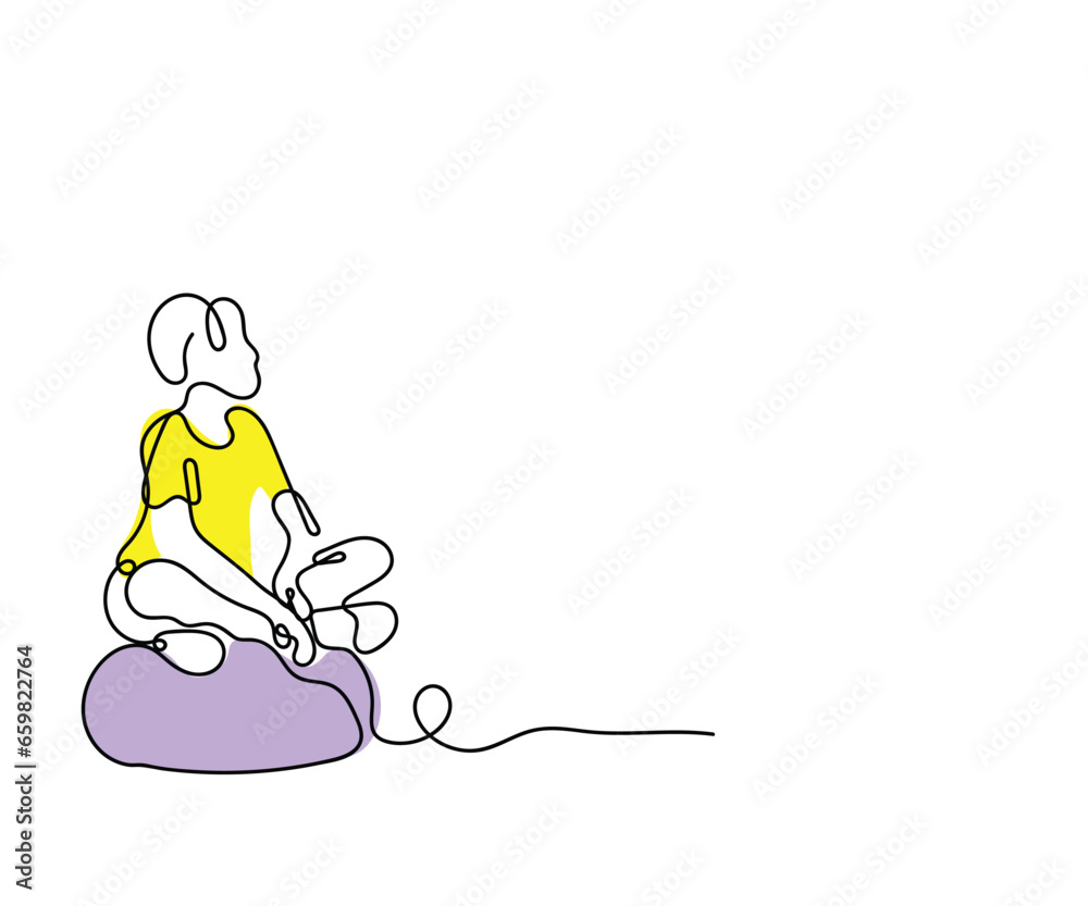 continuous line art vector of a sad and frustrated kid. Kids suffering from ADHD and Asperger's syndrome. continuous line art vector of a sad and frustrated kid. Kids suffering from ADHD and Asperger's syndrome.
