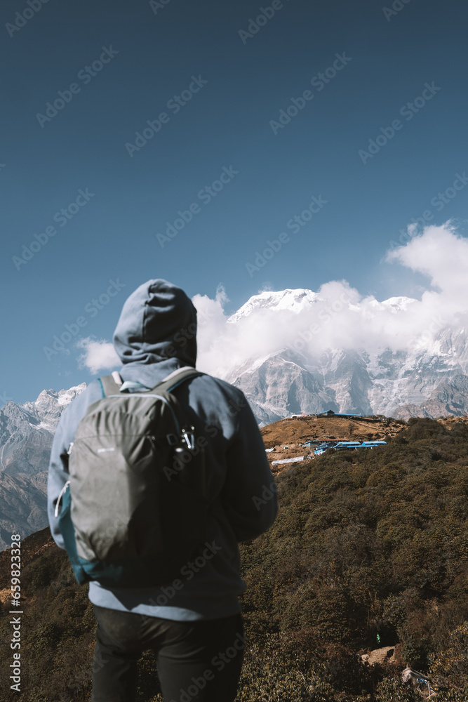 hiker in the mountains hiker in the mountains