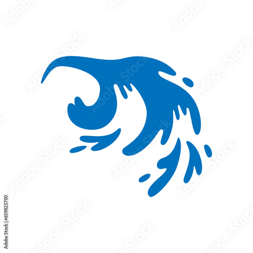 Water drops icon vector. Water illustration sign. Spray symbol. Ocean logo. Sea mark.