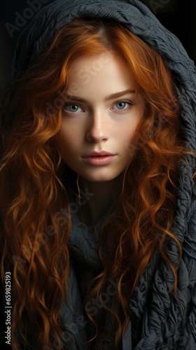 A young witch with red hair , wallpaper for mobile pictures, Background HD © MI coco