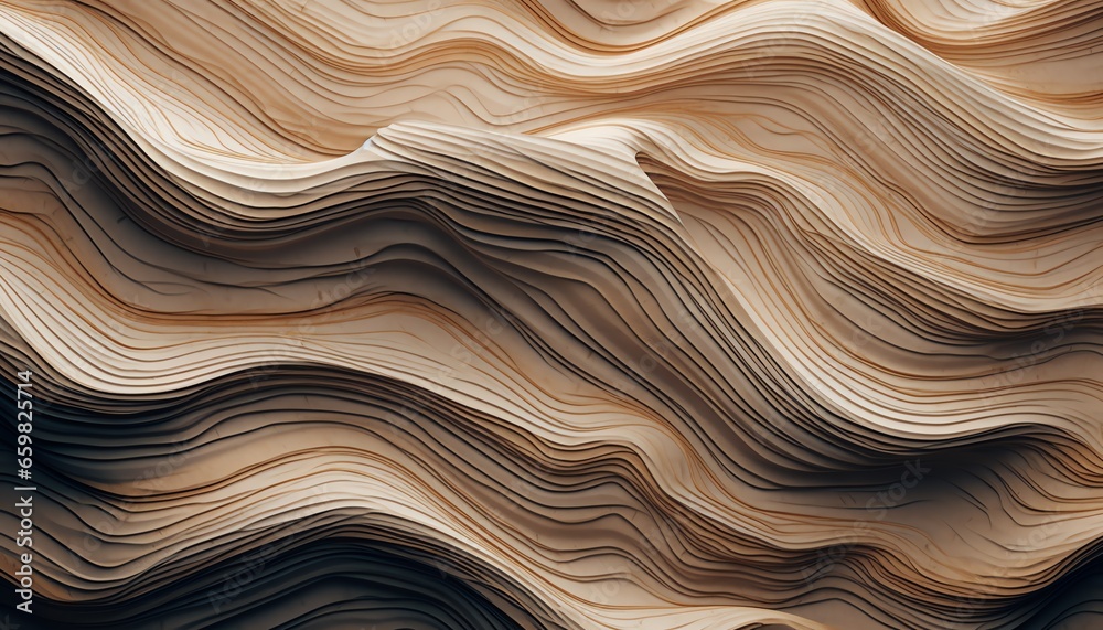 Wavy pattern inspired by the layers of sedimentary rock, wavy abstract background