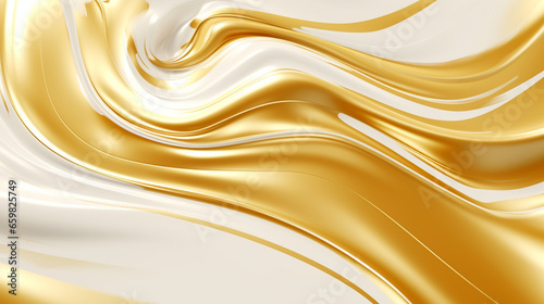 white and gold abstract waves, screensaver background