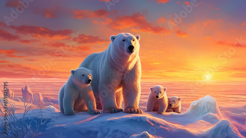 polar bear family 