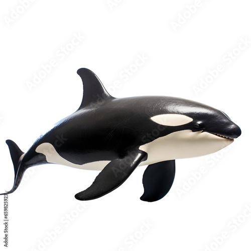  orca on transparent background cutout - Generative AI