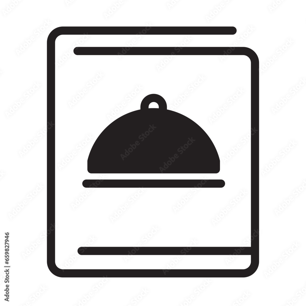 Obraz premium Menu Recipe Solid Icon