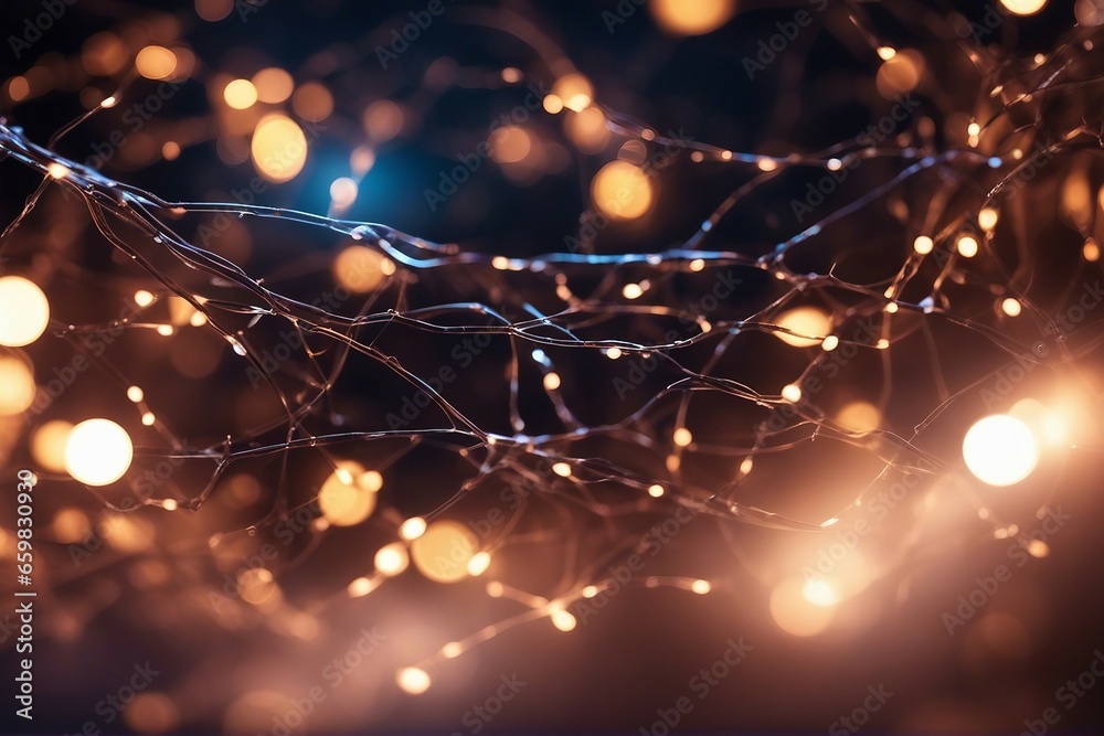 Neural connection bright lights synapses