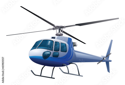Helicopter vector illustration isolated on white background