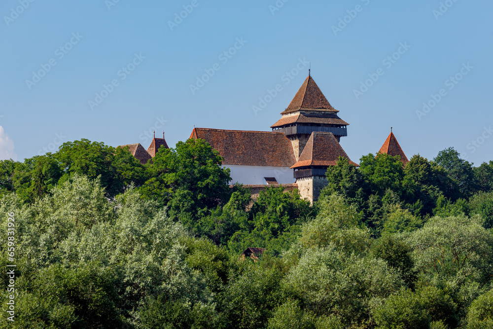 The fortified church of Viscri in Romania The fortified church of Viscri in Romania