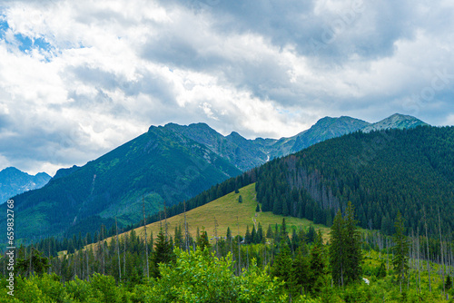 Scenic views from the heart of the Tatra Mountains, featuring the enchanting Polana Rusinowa, the picturesque Gęsia Szyja, and the breathtaking Hala Gąsienicowa. Explore the serene beauty.