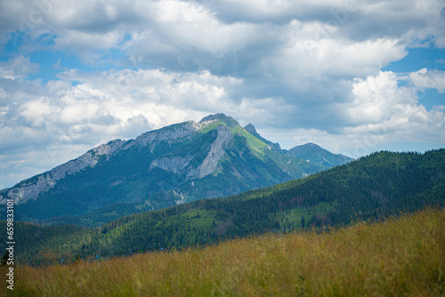 Scenic views from the heart of the Tatra Mountains, featuring the enchanting Polana Rusinowa, the picturesque Gęsia Szyja, and the breathtaking Hala Gąsienicowa. Explore the serene beauty. © Tomasz