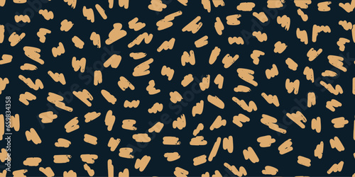 Modern minimal abstract brush shapes pattern. Collage contemporary print. Fashionable template for design
