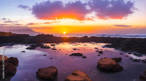 sunset at the beach