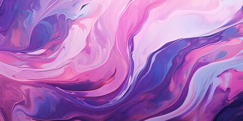 Abstract marbling oil acrylic paint background illustration art wallpaper - Purple pink color with liquid fluid marbled paper texture banner painting texture