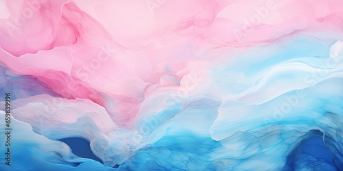 Abstract watercolor paint background illustration - Pastel soft pink blue color with liquid fluid marbled paper painting texture banner texture