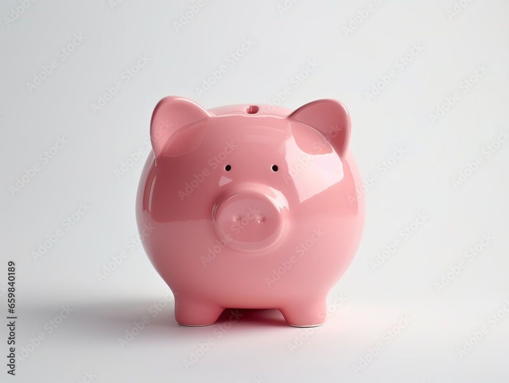Pink Piggy Bank 3D Illustration