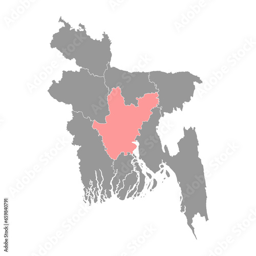 Dhaka division map  administrative division of Bangladesh.