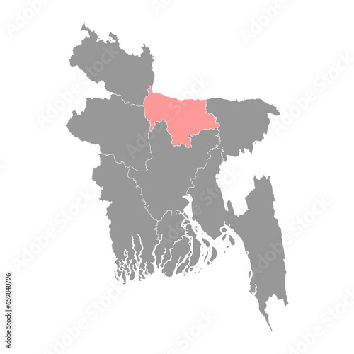 Mymensingh division map  administrative division of Bangladesh.