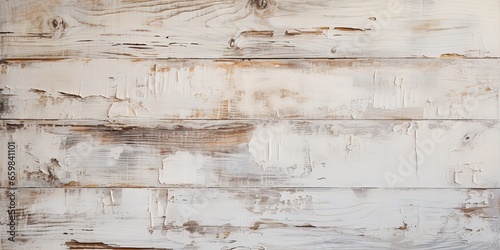 Old white painted exfoliate rustic bright light wooden wall texture - wood background shabby © Svitlana