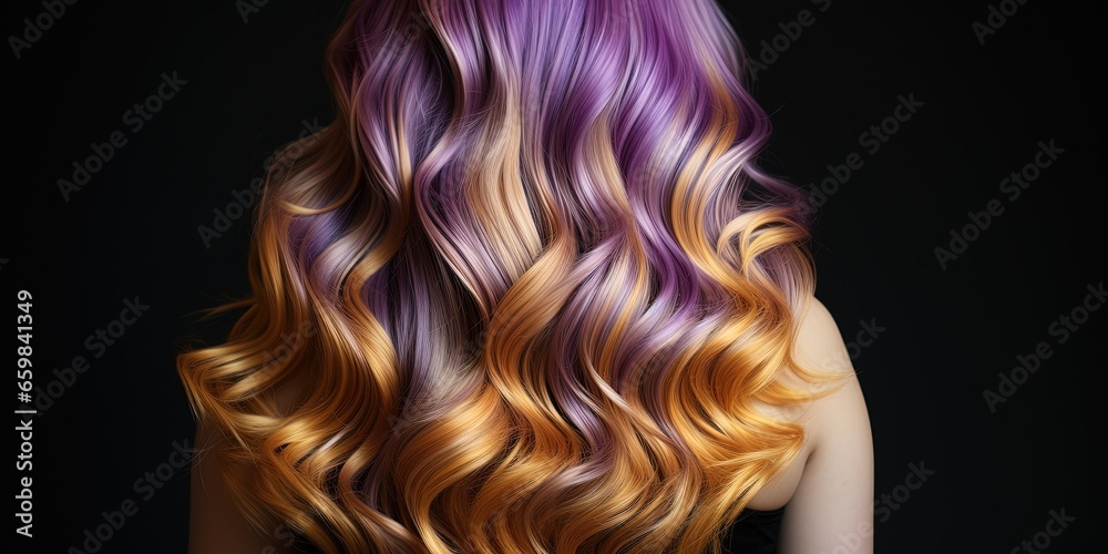 Wavy Golden and Purple Metallic