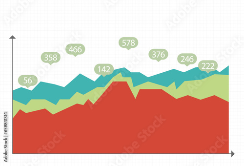 Infographic dashboard. Admin panel. Vector illustrarion The graph showed correlation between two variables The design dashboard was sleek and modern The datum played crucial role in analysis