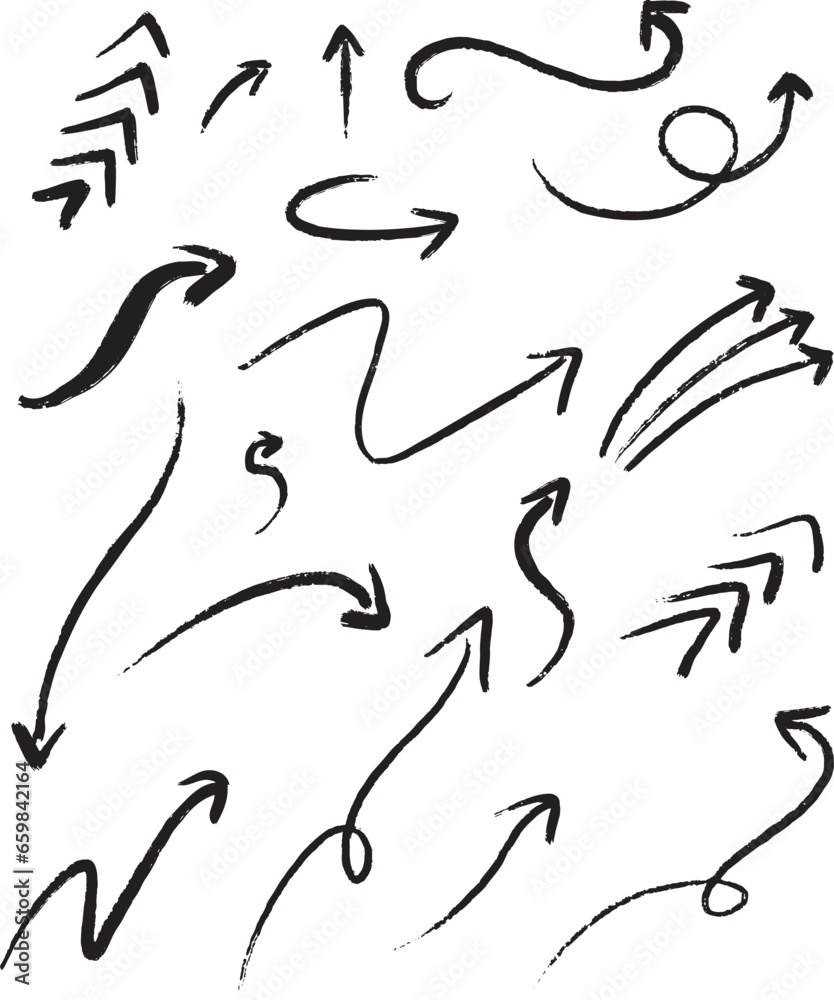 Vector hand drawn arrow collection Vector hand drawn arrow collection
