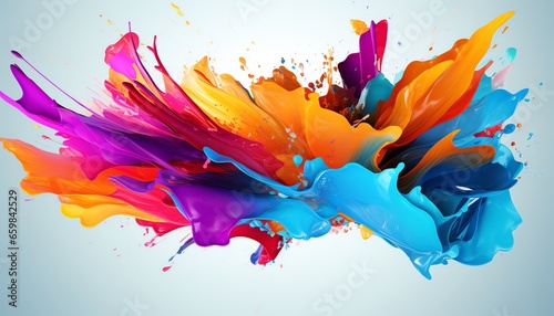 Modern art background, colorful paint splash background, abstract background photo