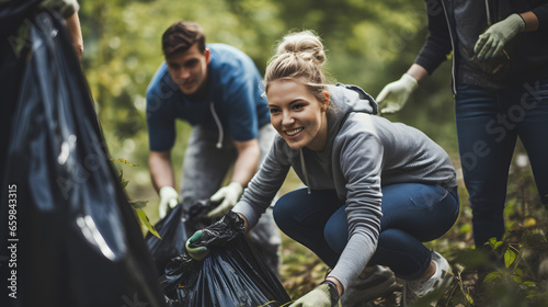 Highlight a community volunteer's efforts in making a positive impact. Capture them engaged in activities like food drives, mentoring, or neighborhood clean-ups.