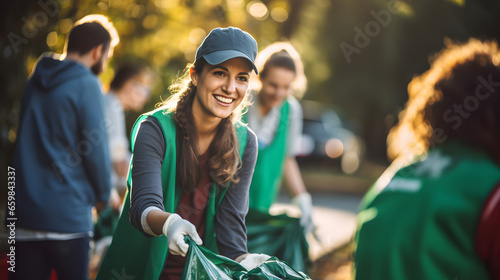 Highlight a community volunteer's efforts in making a positive impact. Capture them engaged in activities like food drives, mentoring, or neighborhood clean-ups.