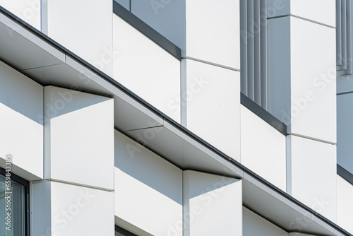 Facade of a modern residential building, building texture