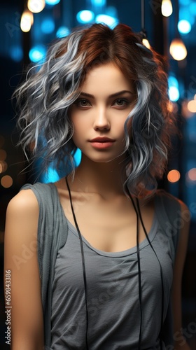 She is art gray-blue person who likes dating, wallpaper for mobile pictures, Background HD © MI coco