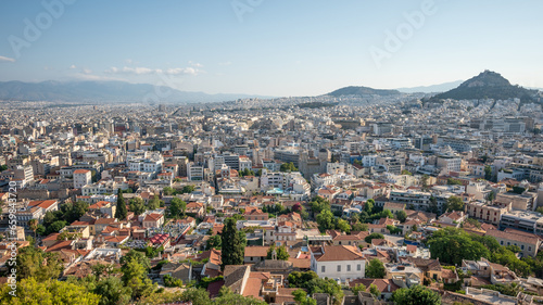 Aerial cityscape view of Athens capital of Greece