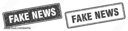 fake news stamp set. fake news square grunge sign