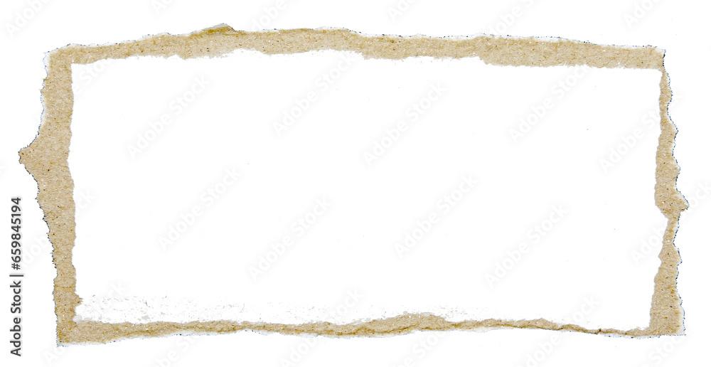 Torn pieces of corrugated paper used as label on transparent background png file Torn pieces of corrugated paper used as label on transparent background png file