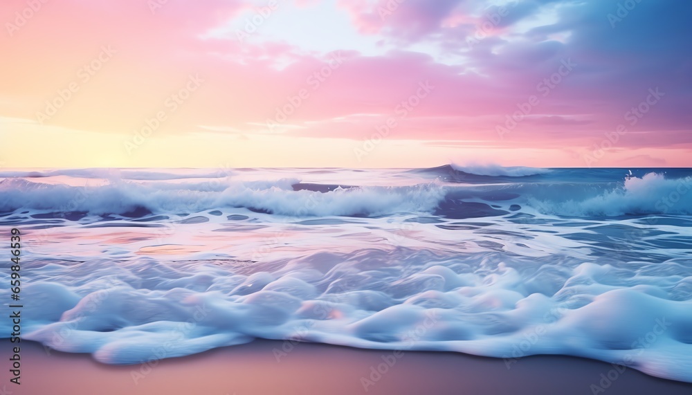Calming wavy composition using pastel shadow background