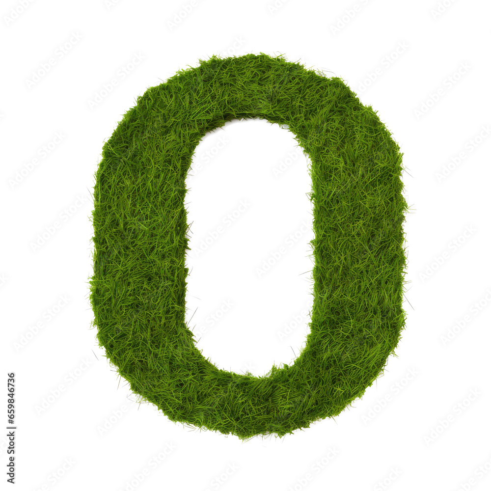 green grass forming number zero, 0, alphabet text font character isolated on white in nature, growth and eco environment concept. green grass forming number zero, 0, alphabet text font character isolated on white in nature, growth and eco environment concept.