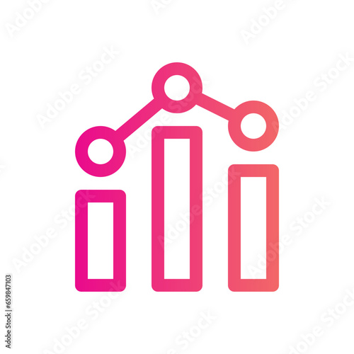 Bar Chart gradient icon